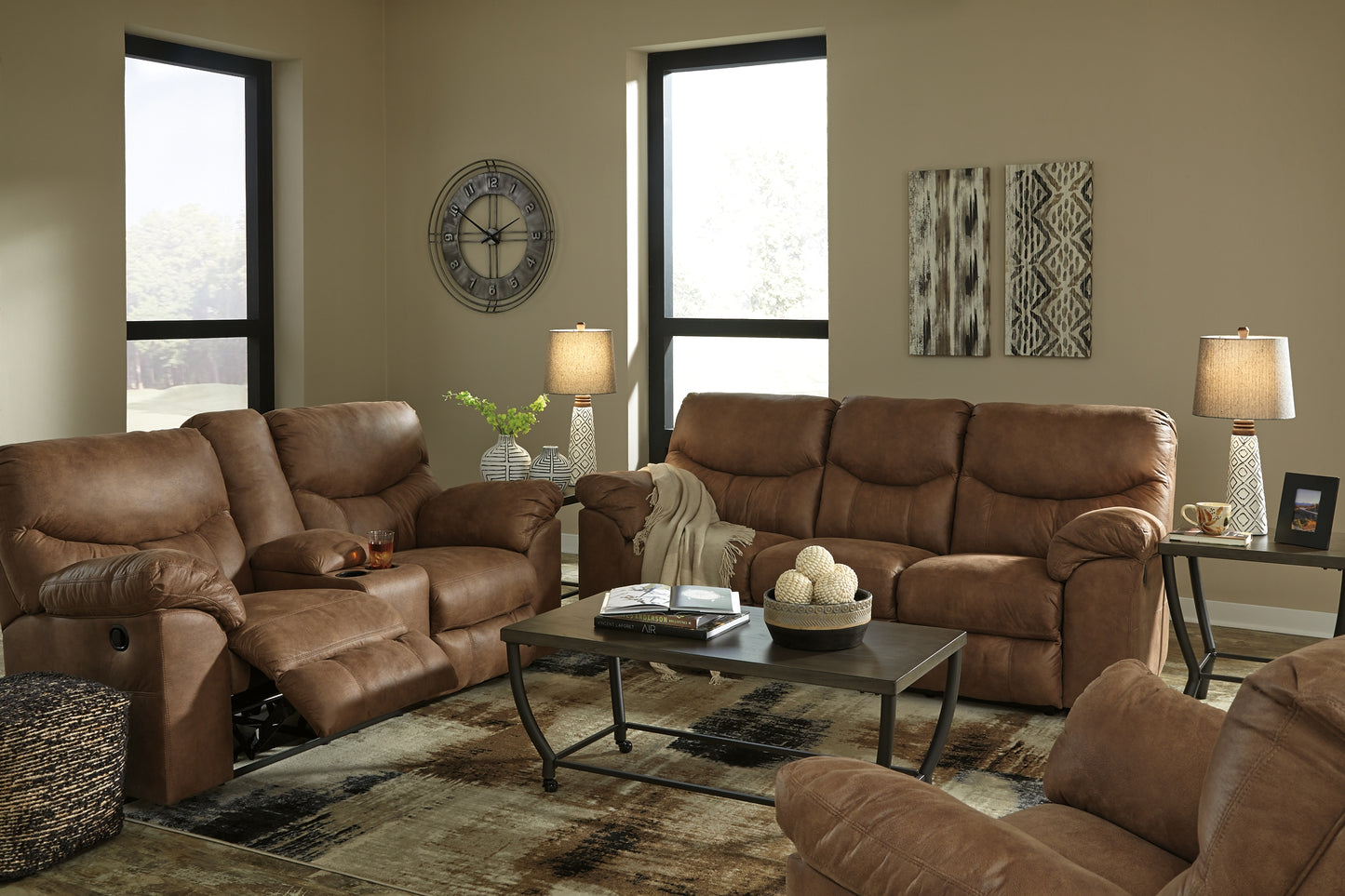 Boxberg DBL Rec Loveseat w/Console