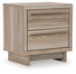 Hasbrick Queen Panel Bed with Mirrored Dresser, Chest and Nightstand