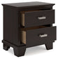 Covetown Twin Panel Bed with Mirrored Dresser and Nightstand