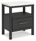 Cadmori King Upholstered Panel Bed with Mirrored Dresser and Nightstand