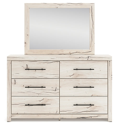 Lawroy Queen Panel Storage Bed with Mirrored Dresser