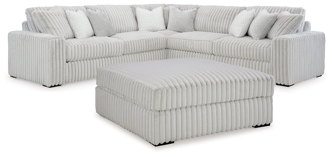 Stupendous 3-Piece Sectional with Ottoman