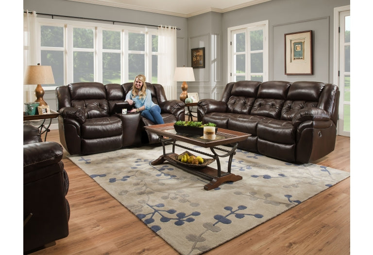 155 Cheyene Reclining Console Loveseat - Whiskey