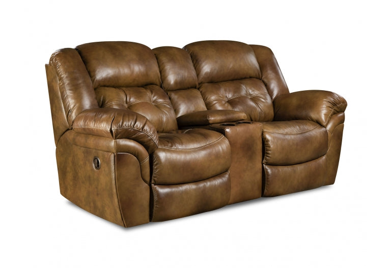 155 Cheyene Reclining Console Loveseat - Saddle