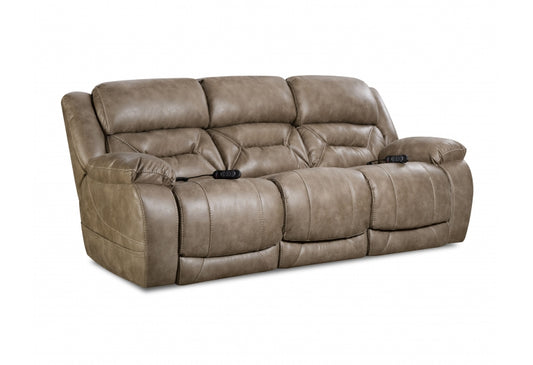 158 Enterprise Reclining Power Sofa- Mushroom