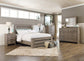 Zelen Queen Panel Bed with Mirrored Dresser, Chest and Nightstand