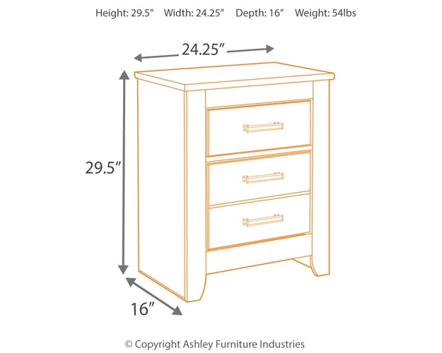 Brinxton Full Panel Bed with Mirrored Dresser and 2 Nightstands