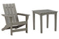 Visola Outdoor Adirondack Chair and End Table