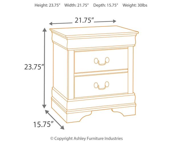 Alisdair Two Drawer Night Stand