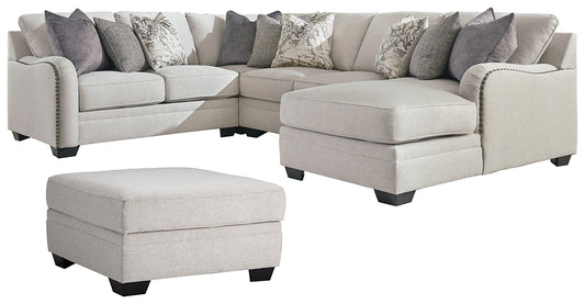 Dellara 4-Piece Sectional with Ottoman