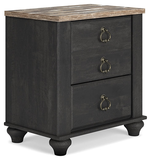 Nanforth Two Drawer Night Stand