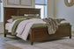 Danabrin King Panel Bed with Mirrored Dresser, Chest and 2 Nightstands