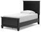 Lanolee Twin Panel Bed with Mirrored Dresser and 2 Nightstands