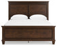 Danabrin Queen Panel Bed with Mirrored Dresser and 2 Nightstands