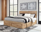 Hyanna Queen Panel Storage Bed with Mirrored Dresser and Chest