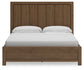 Cabalynn California King Panel Bed with Storage with Mirrored Dresser and Chest